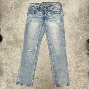 American Eagle artist crop jeans